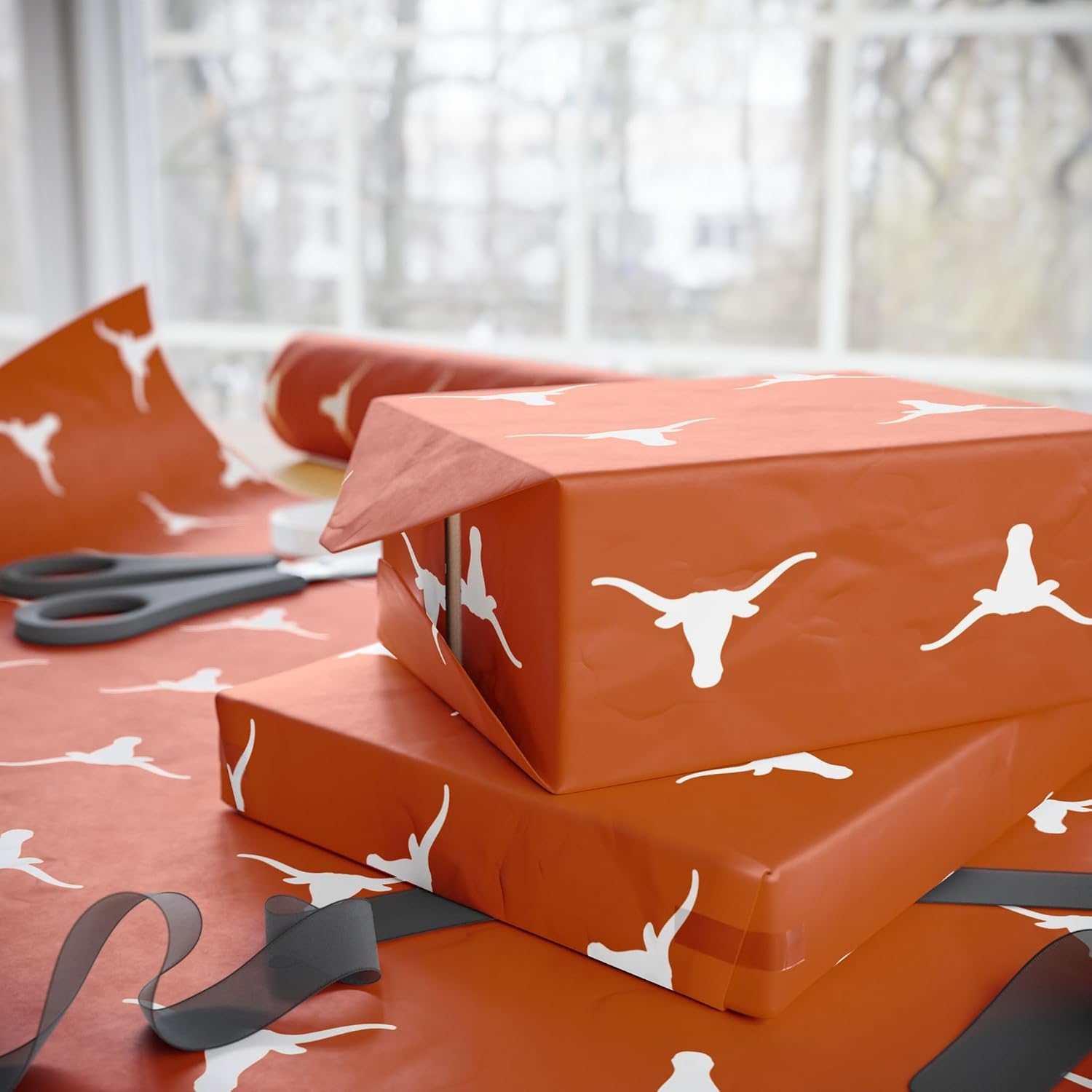 Texas Longhorn College Sports Gear Wrapping Paper Christmas Birthday Graduation Holiday Gift (Width 30" in. x Lenth 72" in)