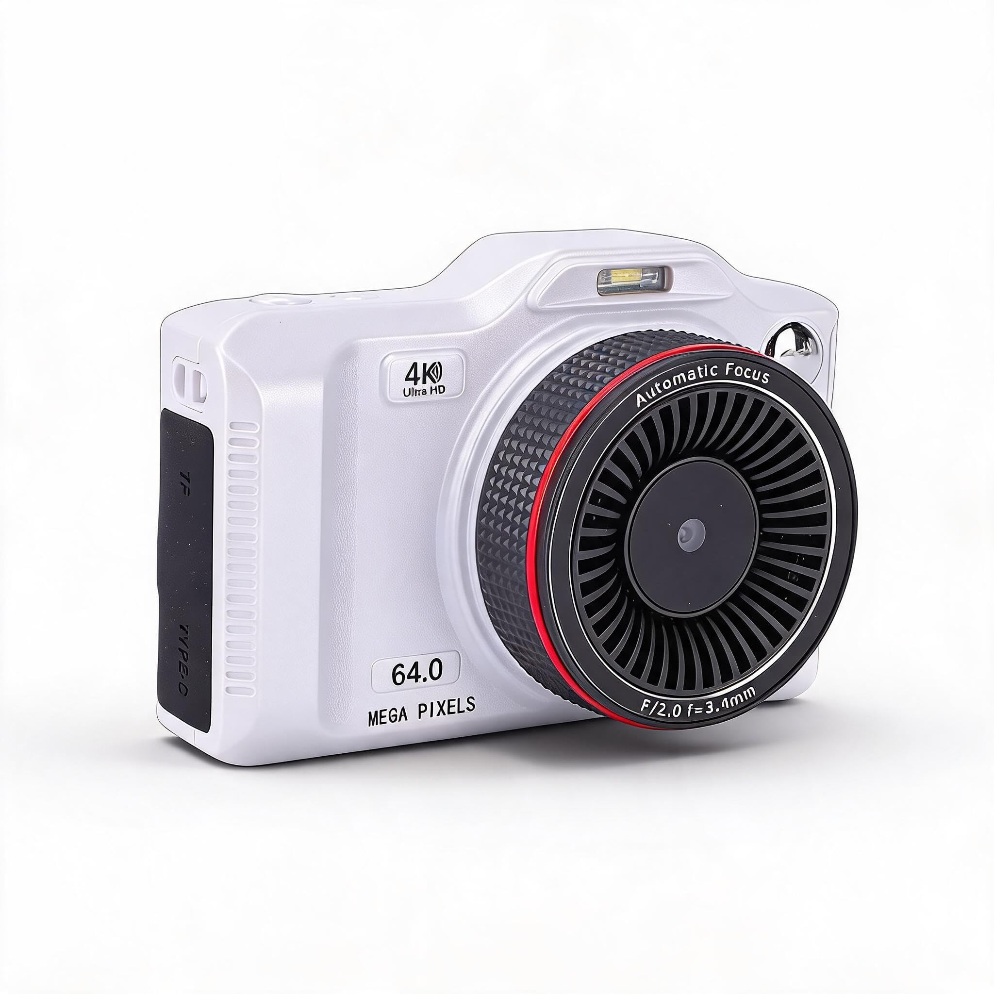 Zunate 64MP 4K Camera with WiFi Auto Focus Dual Cameras 18X Digital Zoom for Travel, Selfies Photography, 1200mAh Battery, 2.8in Display (White)-image-35