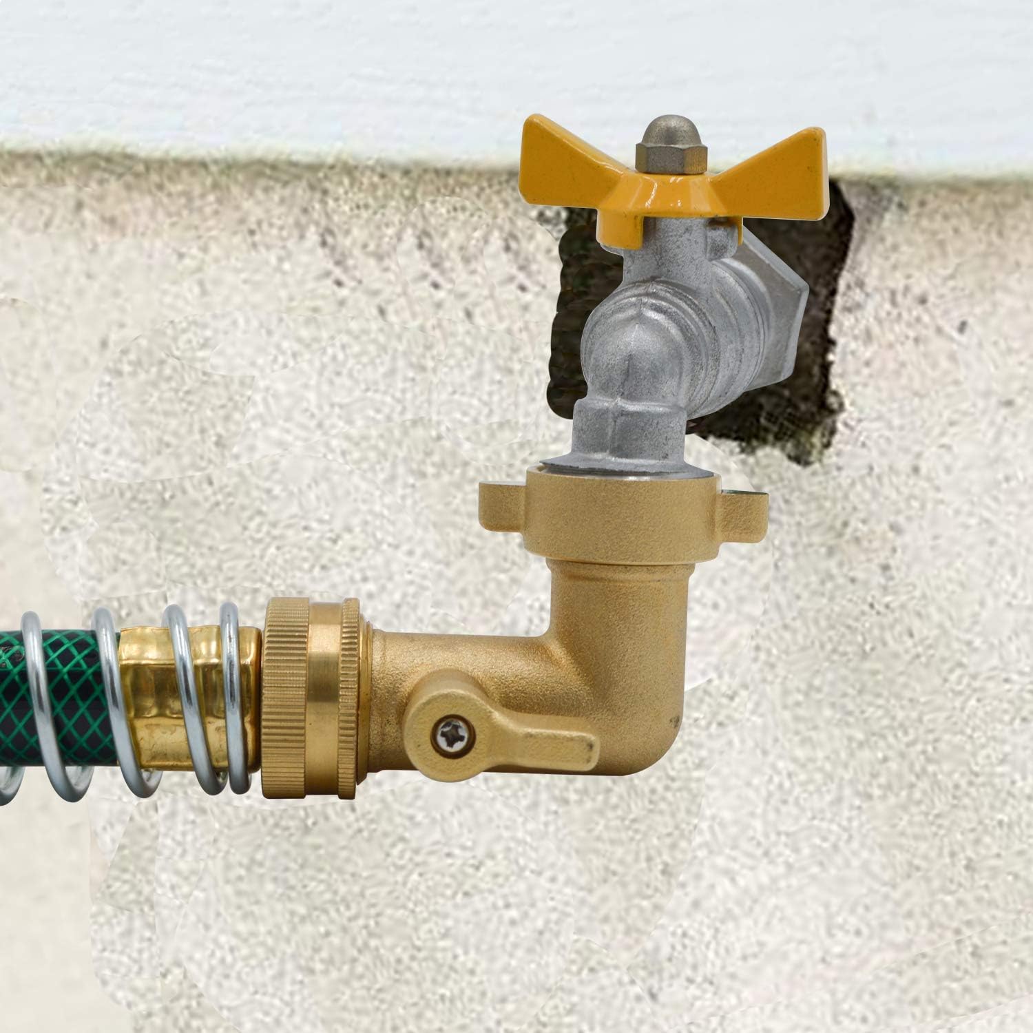 Buy HYDRO MASTER Heavy Duty Brass Shut Off Valve,Garden Hose Elbow