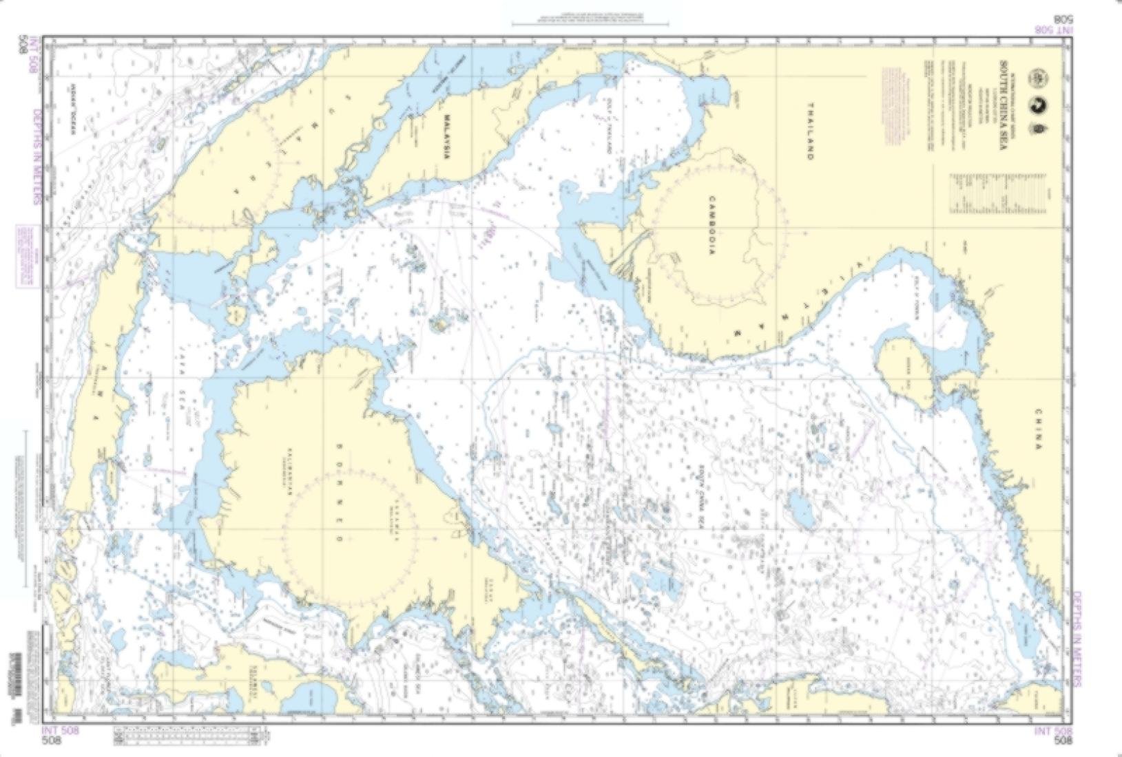 NGA Chart 508-South China Sea - Water-Resistant-picture-13