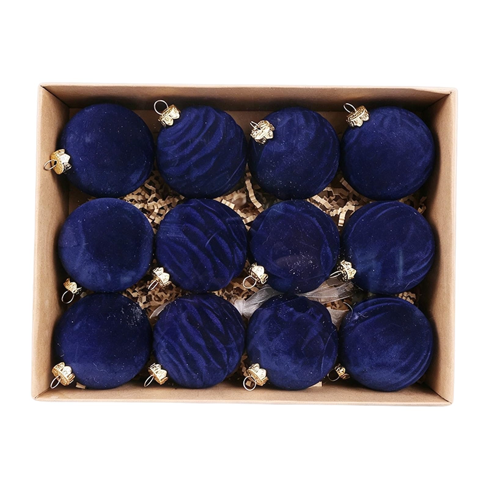 12pcs Colorful Sphere Ornament Flocking Baubles for Festival Tree Embellishment Hanging Christmas Tree Accessories Christmas Ornaments Colorful Flocking Baubles