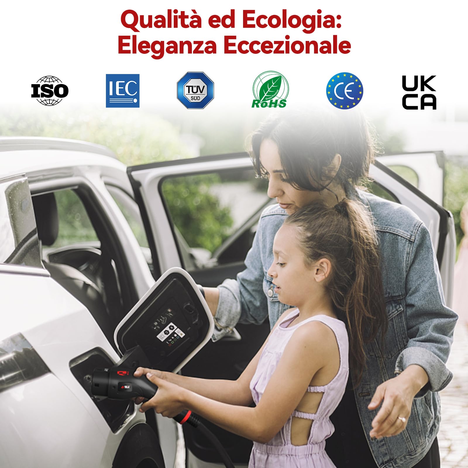 Cavo Di Ricarica Tipo 2 Per Auto Elettriche - 7,2kW 32A Monofase 10M Con Borsa Portatile - Foto 2