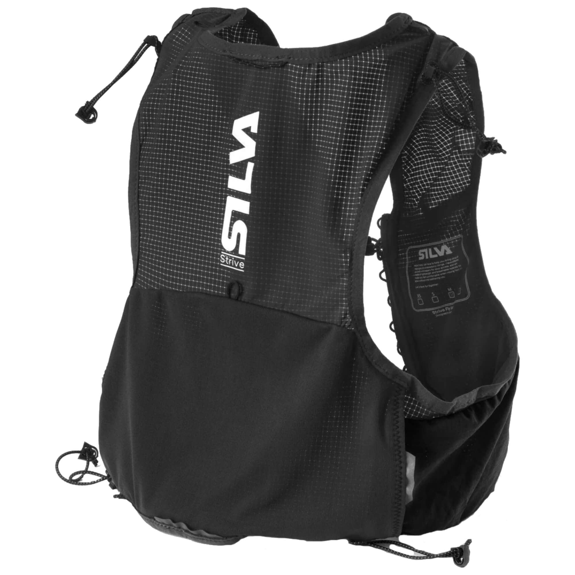 Silva Strive Fly Laufweste 3L Packvolumen Ripstop-Nylon Atmungsaktives Mesh 110g Laufweste Damen Herren 5 Taschen Reflektierende Bereiche