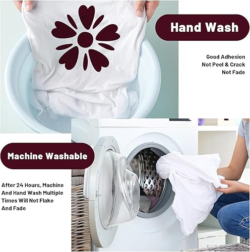 Miniatura 4 de GIRAFVINYL Rollo de vinilo de transferencia de calor, vinilo HTV  12 x 20 pies para planchar en camisetas, vinilo de prensa de calor para diseños de