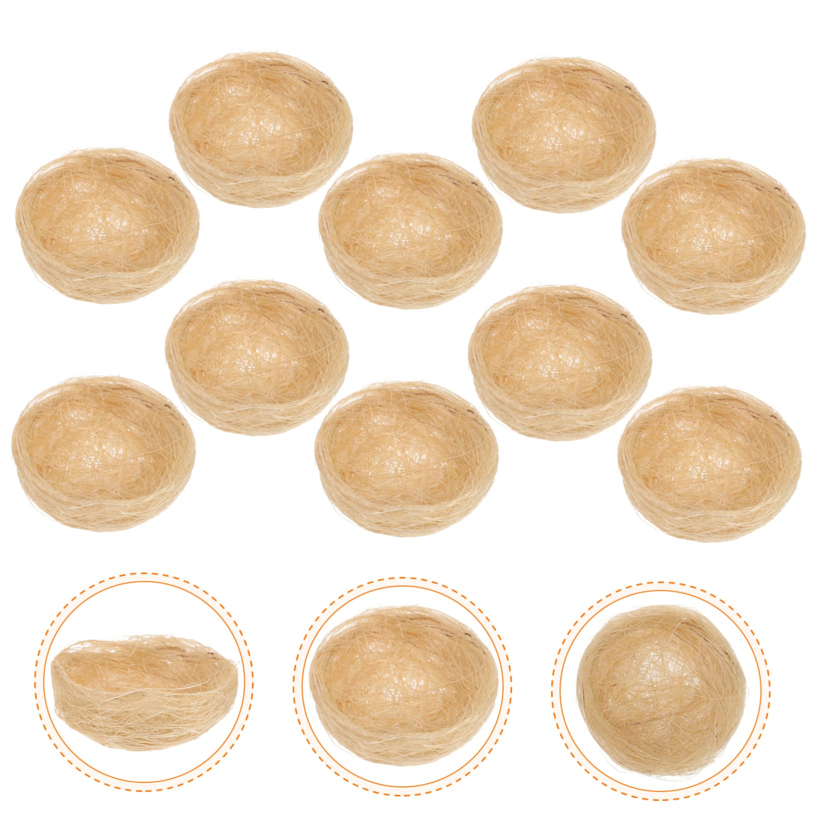 Toddmomy 10Pcs Simulated Bird Nest Artificial Rustic Nests for Garden Decoration Craft Projects Party Ornaments and Easter Supplies - Image 3