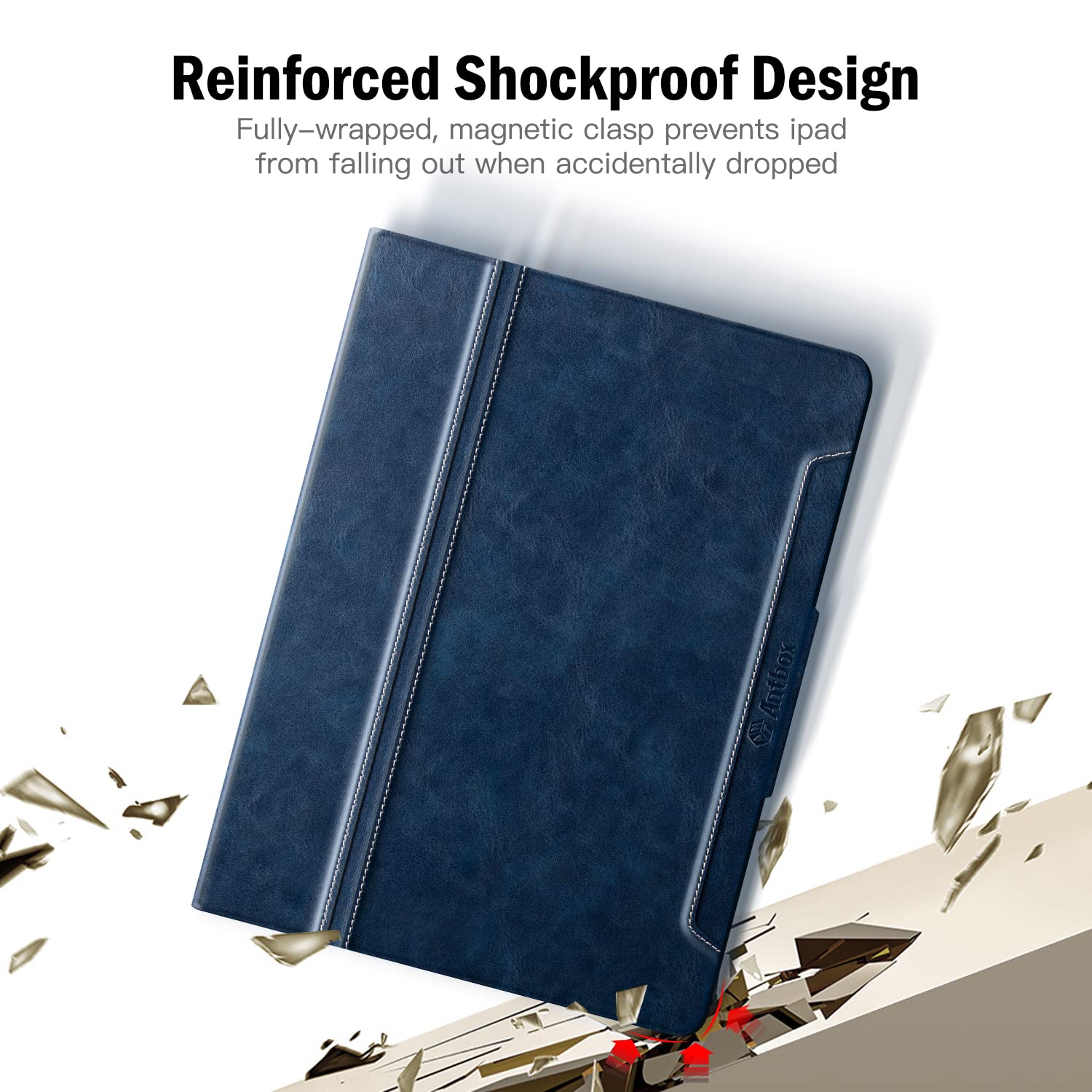 Custodia IPad Mini 7 E 6 Con Portamatite - Cover Vegana Con Supporto E Funzione Auto Sleep/Wake - Foto 5