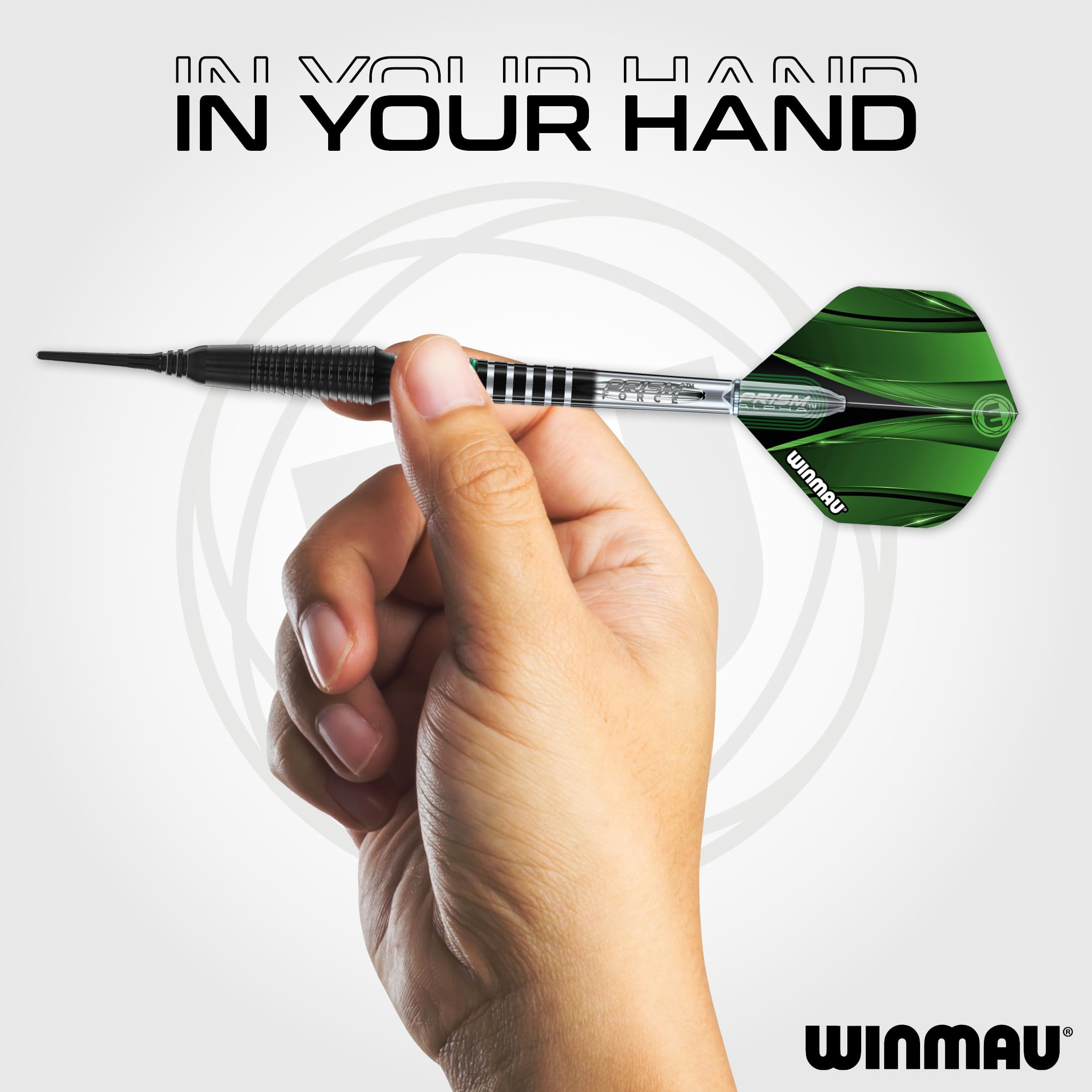 Winmau Freccette professionali Sniper Black 90% tungsteno set con alette e steli (aste) – disponibile in punta morbida 18 g e punta in acciaio 23 g e 24 g