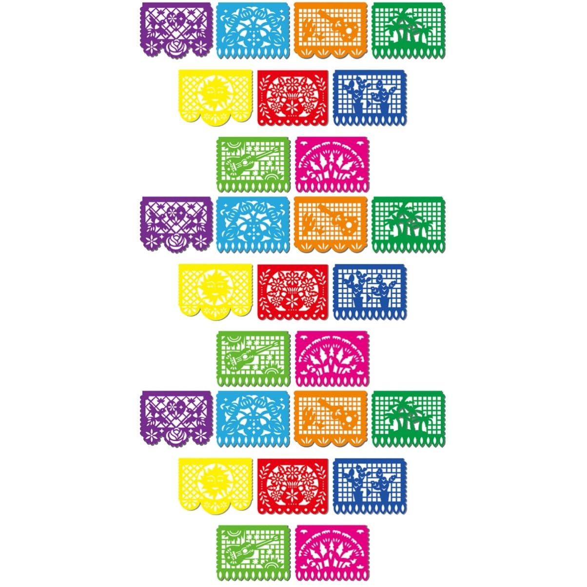 ABOOFAN Decoration 3 Juegos De De De Arte Latte De Fiesta Mexicana Guirnalda Del Día De Los Muertos Banderines De Flores De Papel Mexicano De Fiesta Pancartas