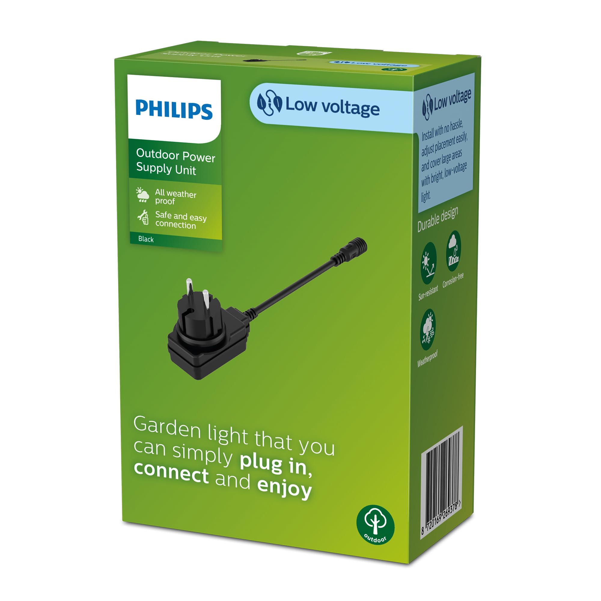 Philips Zasilacz Niskonapięciowy Philips Gardenlink do Użytku Zewnętrznego, 24 V, Czarny, Wodoszczelny Ip67