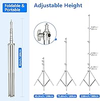 Vista 6 de Neewer – Soporte para luz de acero inoxidable de 3m/118", trípode de fotografía resistente acolchado con adaptador de rosca universal de 1/4" a 3/8