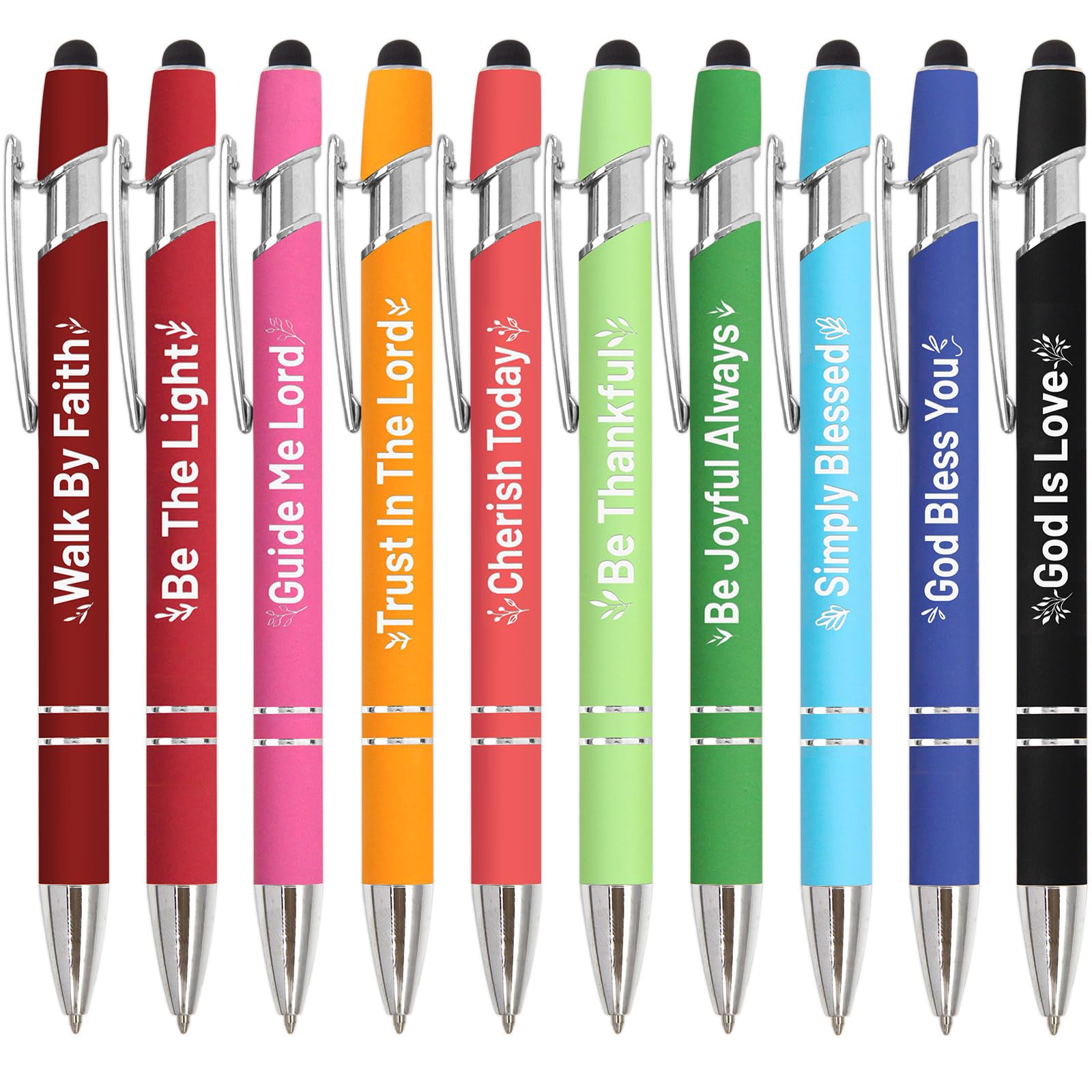 Fancy Land Christian Pens Scripture Ballpoint Pen Religious Pen with Inspirational Bible Verse for Christmas Women Men Colleague Coworker Office Favors 10 PCS