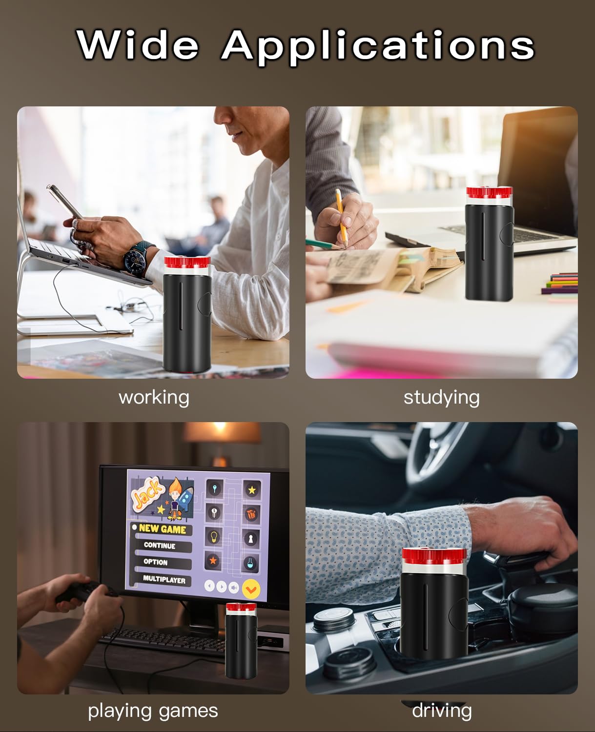 Shinmax Distributeur de Collations Distributeur de Noix Pour Mains Propres Cadeau Distributeur de Bonbons pour Bonbons, Chewing-gum, Cacahuètes, Grande Capacité, 2 Ports D'encas de Tailles Différentes