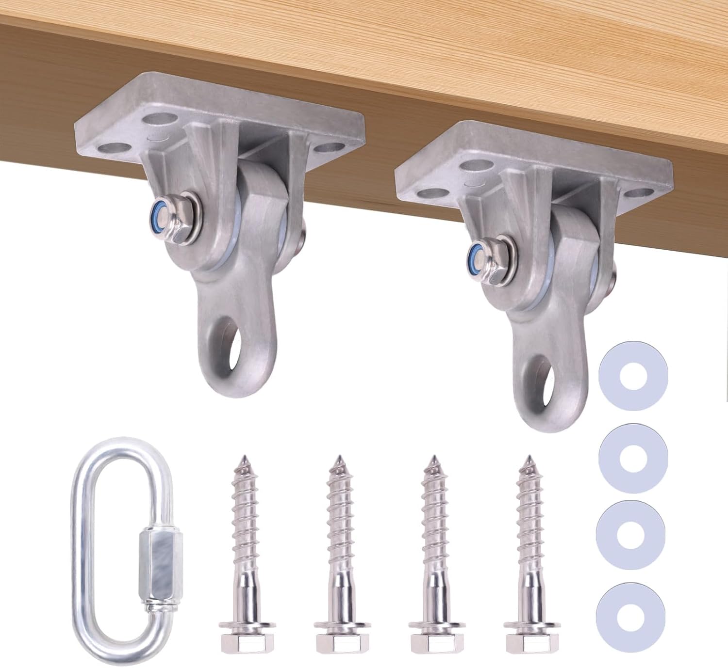 Swing Set Accessories,Swing Set Hardware，Swing Set Brackets, Over 6500 Pounds Enhanced,of Yoga Chair, Porch, Saucer,Hanging Bracket, Indoor and Outdoor Sets,with Baby, Kids, (2 Pack)