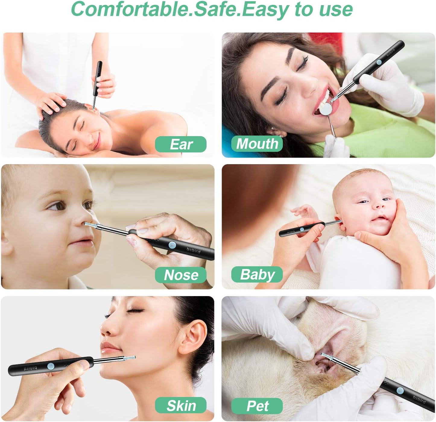 Earwax Removal Tool with Camera,Earwax Cleaner Tools with 1080P FHD Wireless Ear Otoscope,Earwax Cleaner Pick Kit for Android,iPhone & iPad : Health & Household