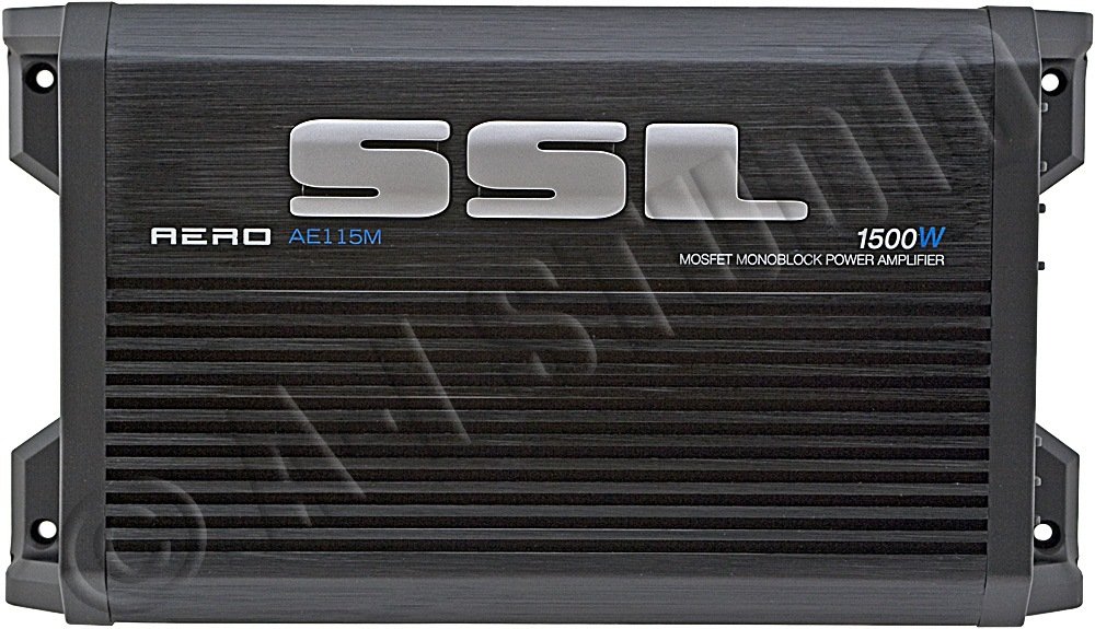 Sound Storm Laboratories AE115M AERO 1500W MOSFET Monoblock Amplifier with High/Low Crossover and Remote Subwoofer Level Control - Black/silver