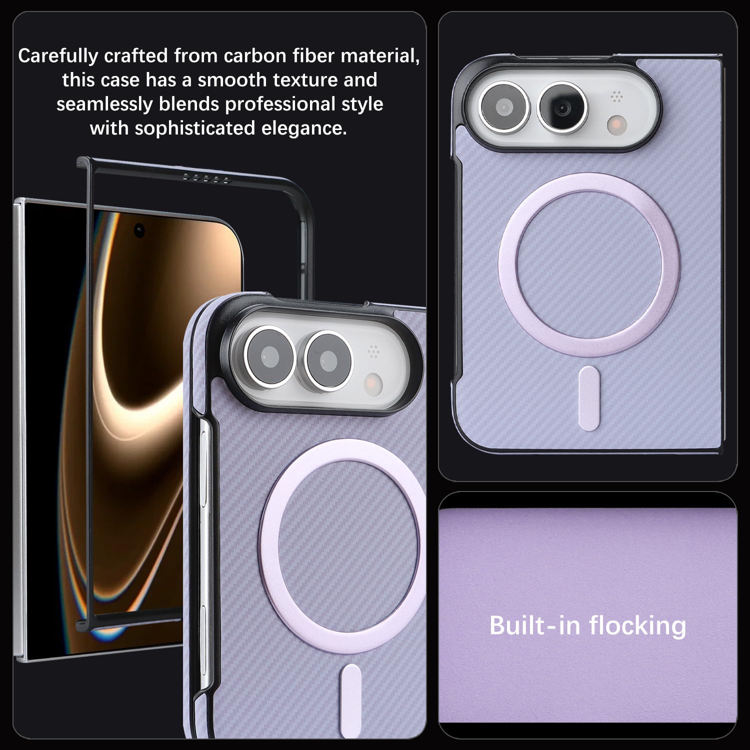 Skórzane etui do iPhone'a Duo, obsługuje bezprzewodowe eleganckie