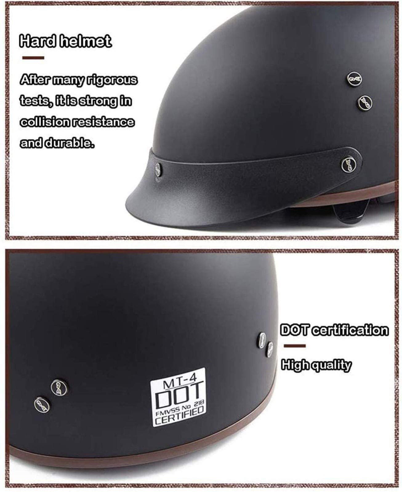 Adulte Rétro Casques Bols Protection Casque