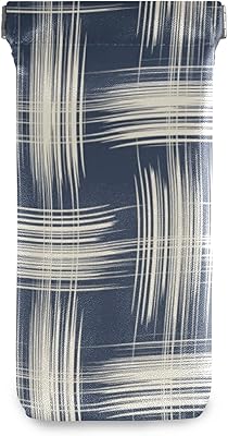 susiyo Abstract Basket Weave Glasses Case Portable Microfiber PU Leather Soft Sunglasses Bag Eyeglasses Pouch Holder Squeeze Top for Women Men