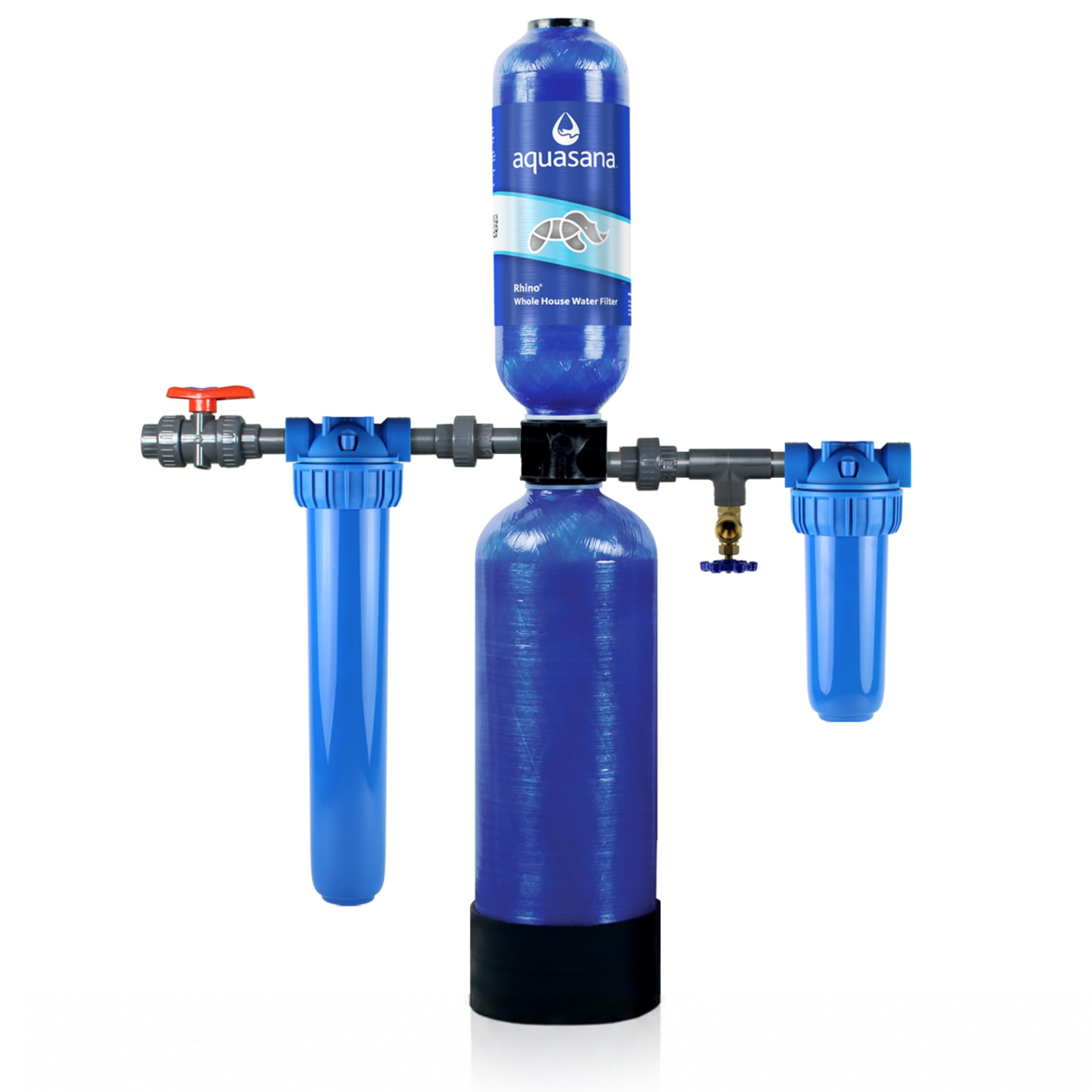 Photo 1 of Aquasana Whole House Water Filter System | 1,000,000 Gallons | Carbon & KDF Media | Reduces 97% Chlorine & Sediment | Includes Pre- and Post-Filters | Rhino WH-1000