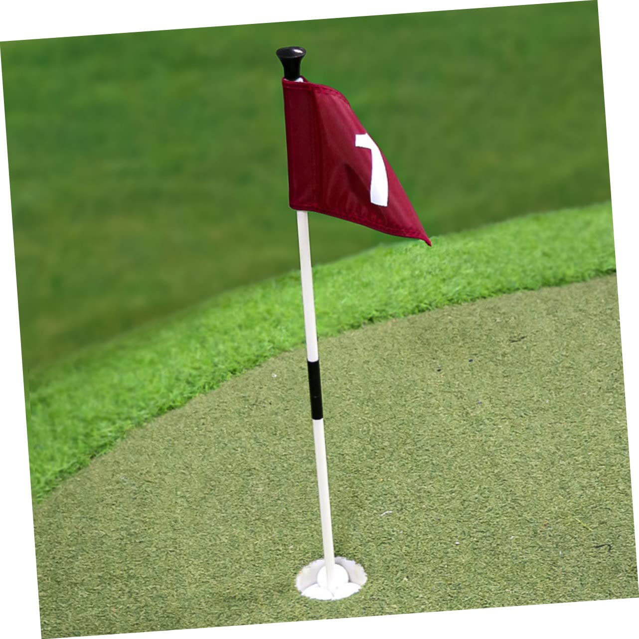 BESPORTBLE Set Bandiere da Golf Numeri, Asta e Base Resistente al Drenaggio, Leggerezza e Compattezza per Allenamento Putting in Campo Pratica Golfista