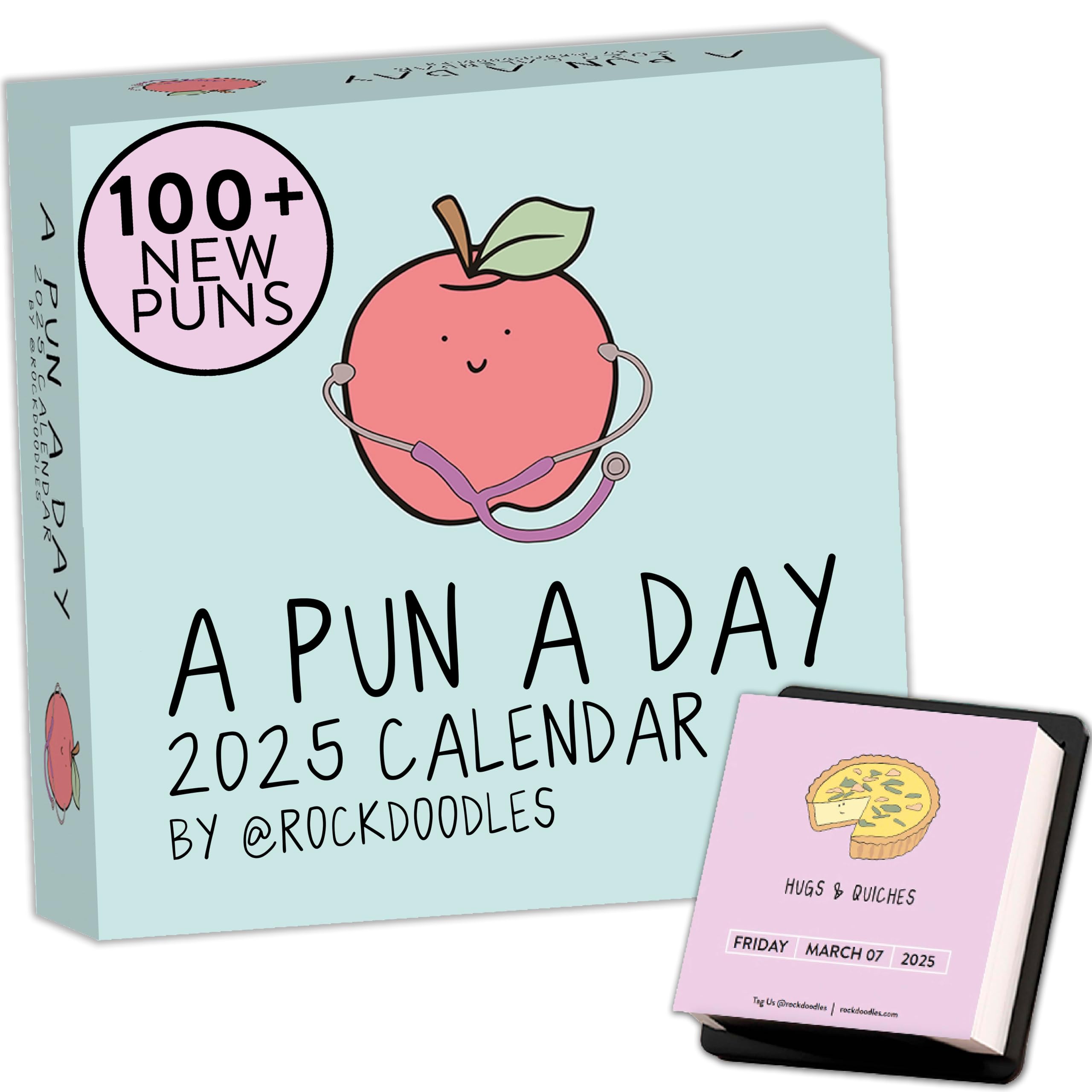 rockdoodles 2025 Punny Daily Desk Calendar (2025 Calendar)