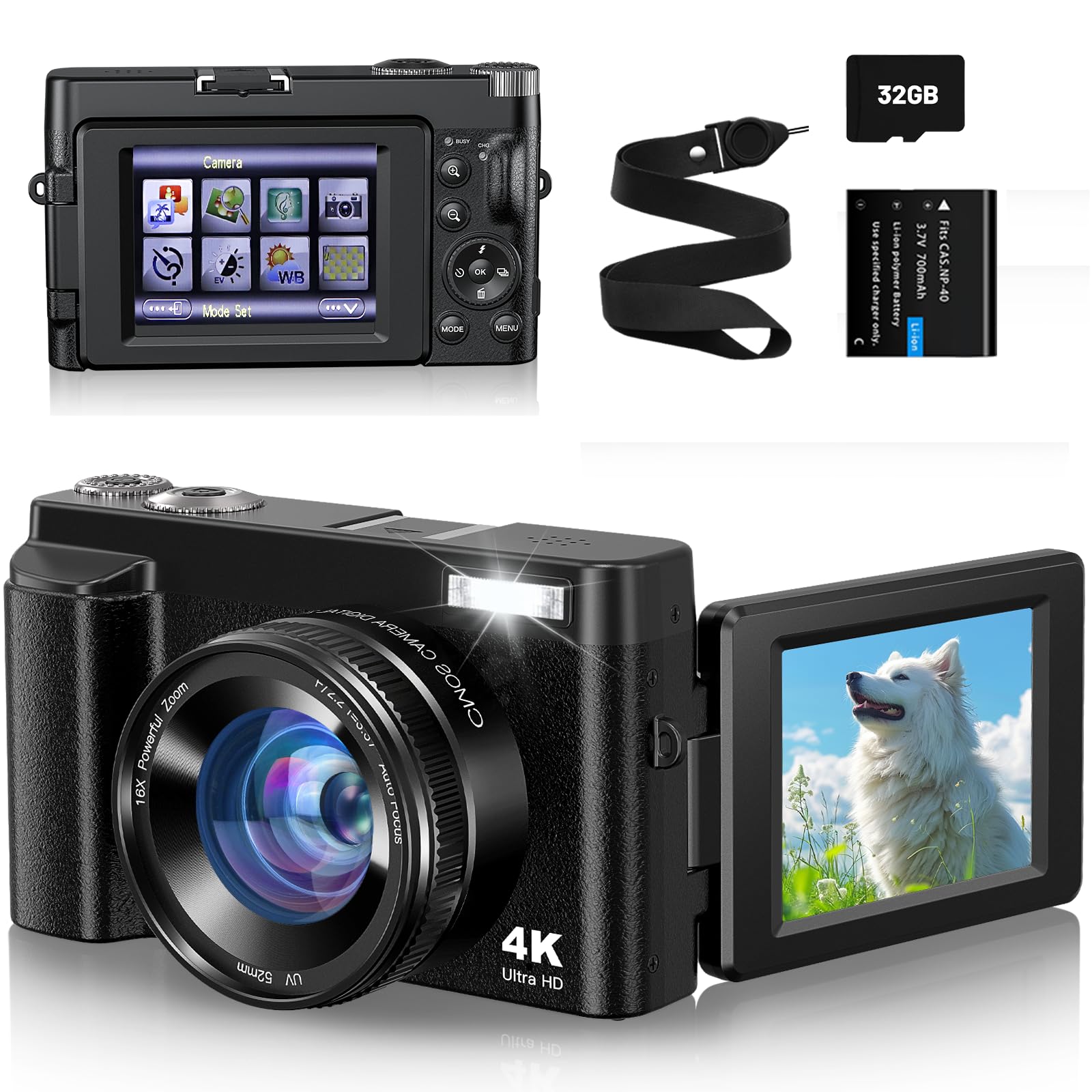 写真用 4Kデジタルカメラ Vlogging Vlog 美品 Amazon | 4K デジカメ デジタルカメラ 4800万画素 自撮りカメラ vlog