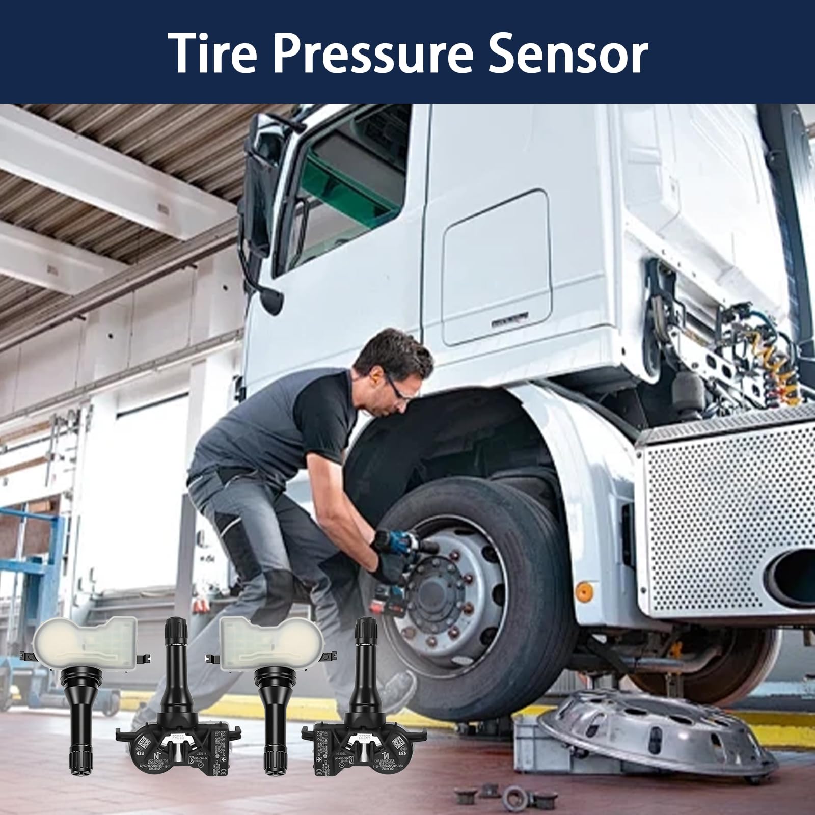 Set di 4 sensori TPMS, Adatto per Renault, monitoraggio preciso della pressione pneumatici, Compatible con Espace V, Kadjar, Megane IV, Scenic IV, Talisman, Plug & Play per 407004CB0A/407004CB0B