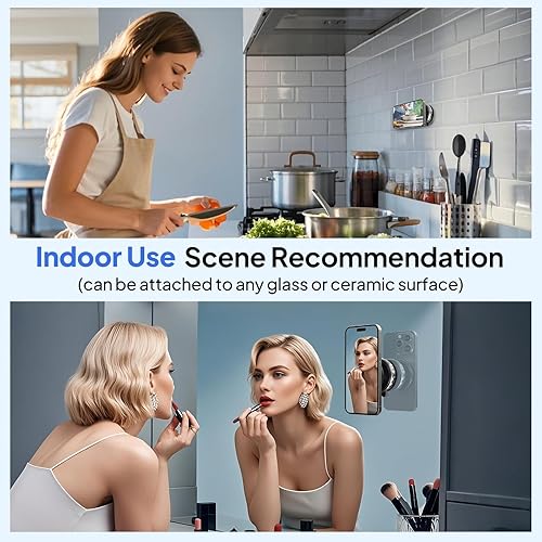 Miniatura 6 de Soporte magnético para teléfono de automóvil con succión al vacío, soporte de teléfono ajustable en 360, soporte de teléfono celular con ventosa