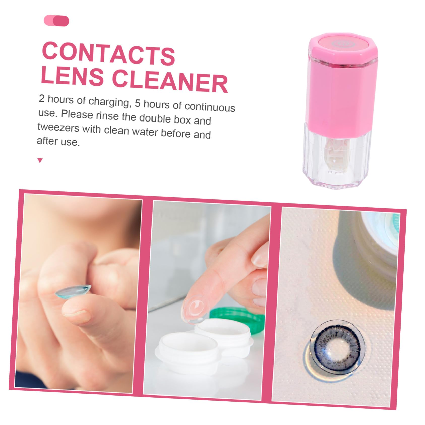 Limpia Gafas Kit Profesional Limpieza De Lentes De Contacto Estuche Limpiador De Gafas Automático Para