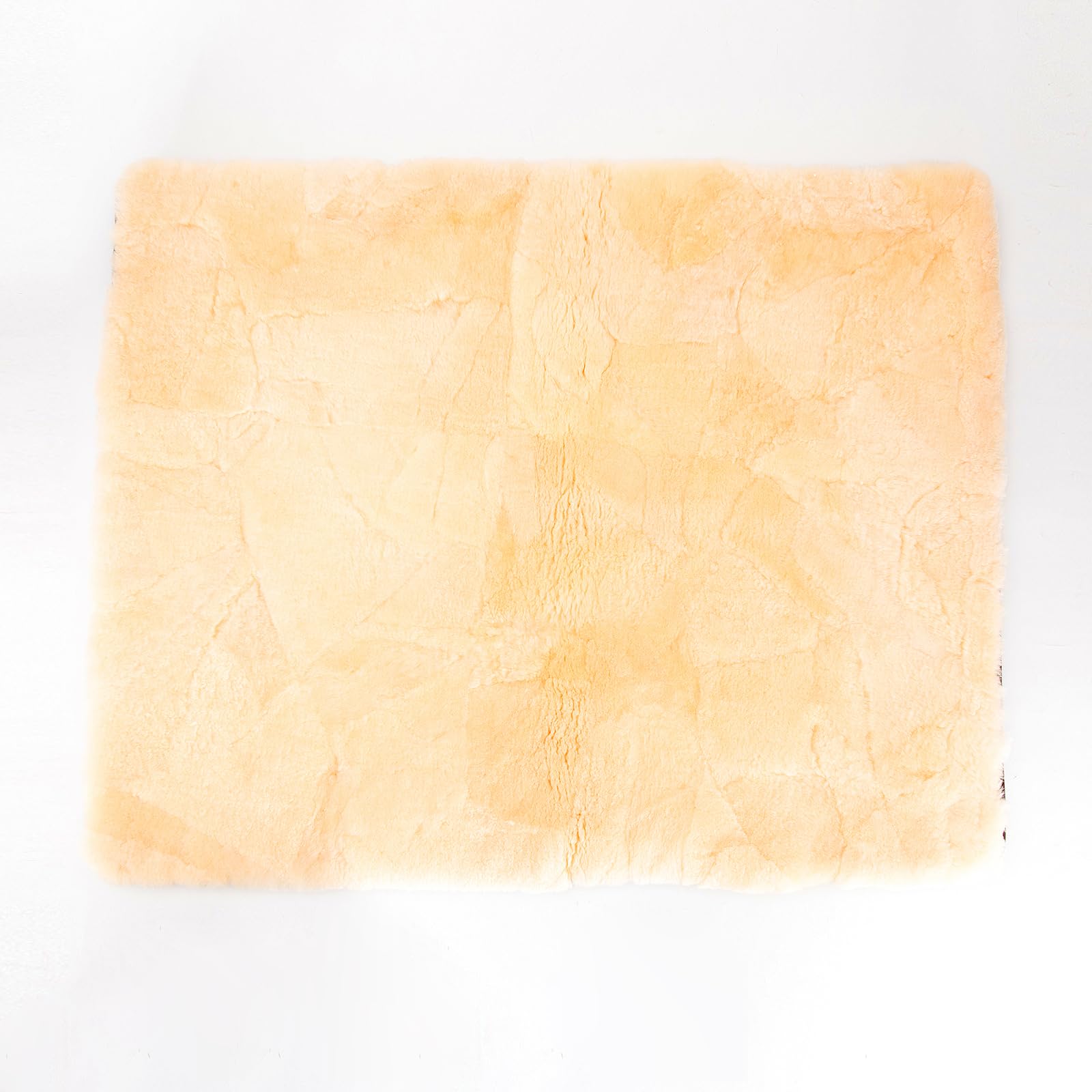Manta de piel de cordero para perros, alfombra para perros, de auténtica piel de oveja, manta para dormir, manta para perros y gatos, muy suave, cálida y suave (60 x 60 cm, beige)