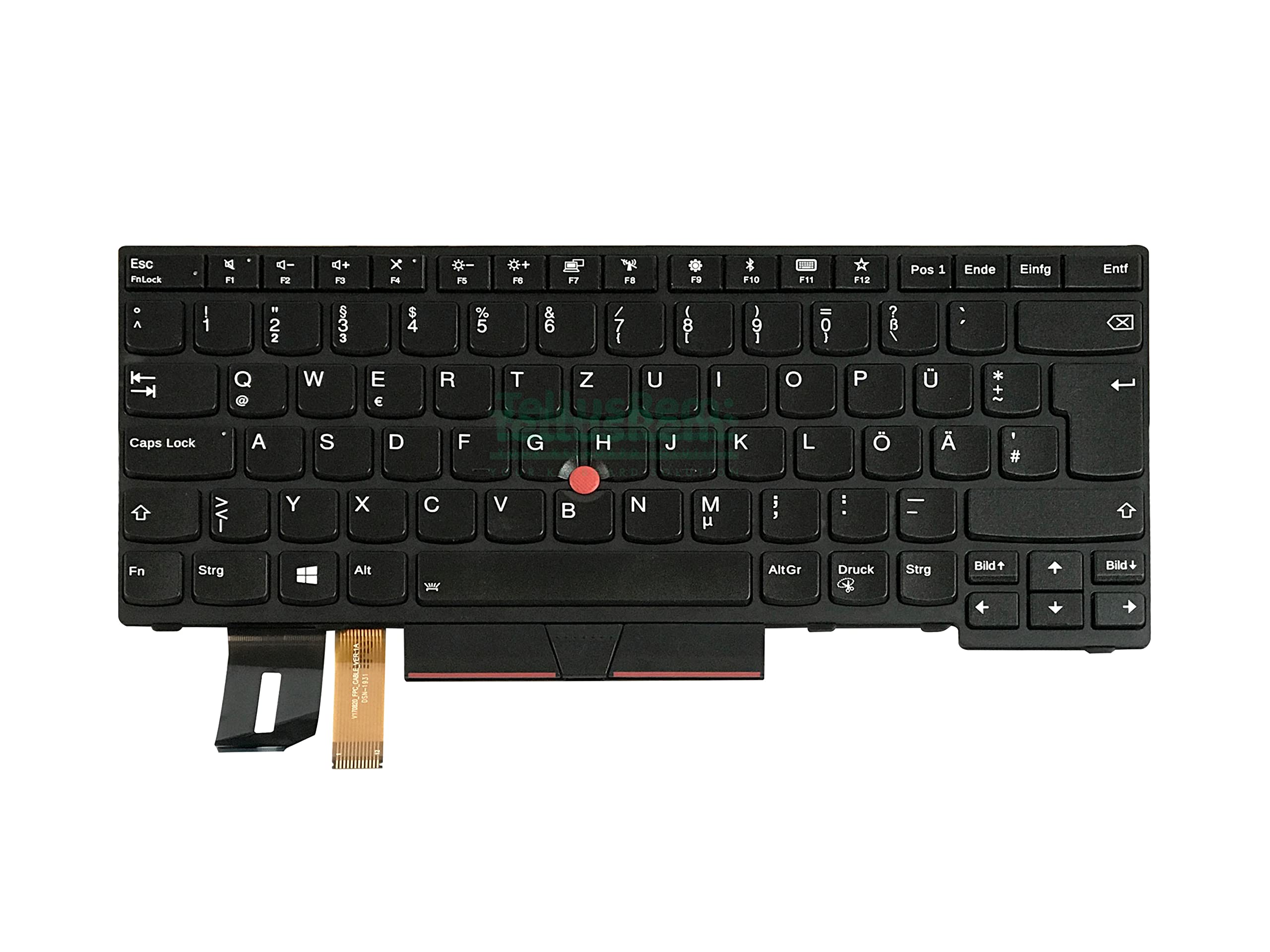 ersatztastatur Lenovo T480s Black - DE Hintergrundbeleuchtung für Lenovo Thinkpad T480s, T490, E490, L480, L490, L380, L390, L380 Yoga, L390 Yoga, E490, E480