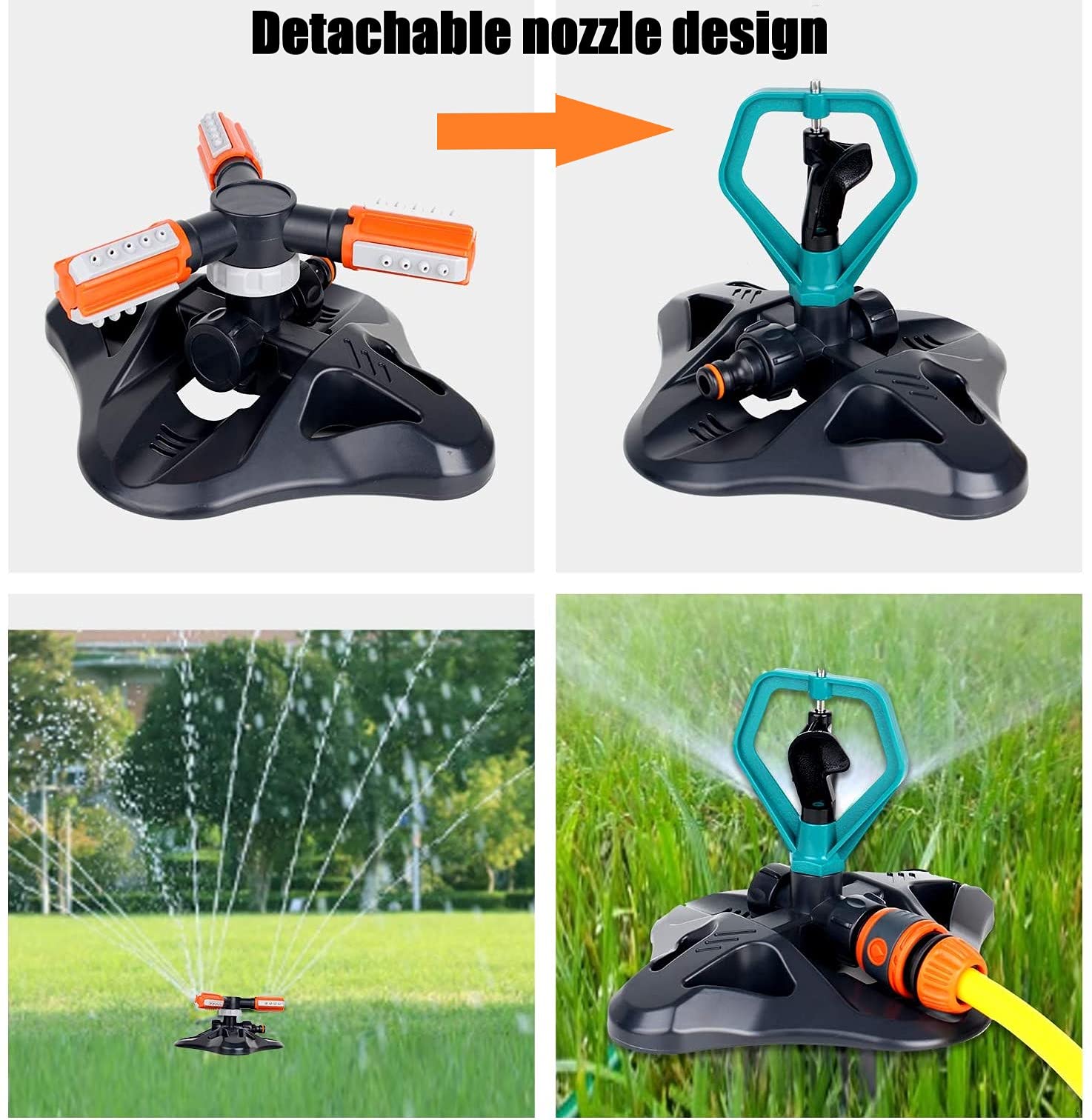 TOOLCRAFT 2302369 - Irrigatore Quadrato 378 M² (max), Colore: Nero - Foto 6