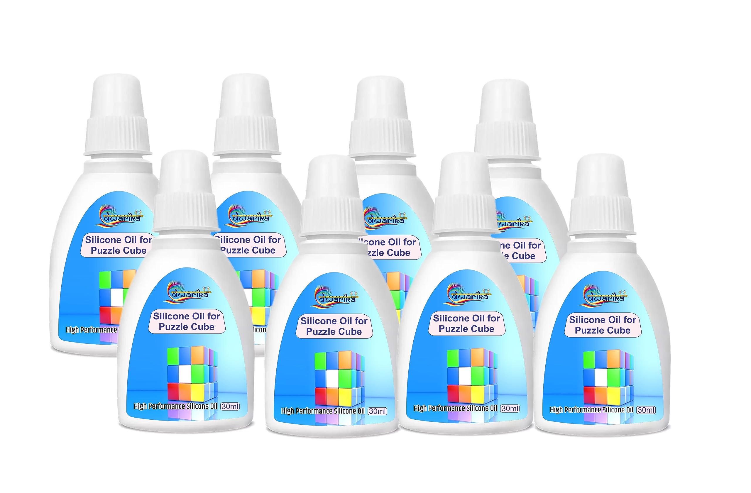 Dwarika, Silicone Oil Lubricant for Rubiks Cube | Puzzle Cube | Reduce Friction Rubiks Cube | 30ml (Pack of 8) (B0CG499VML) Amazon Price History, Amazon Price Tracker