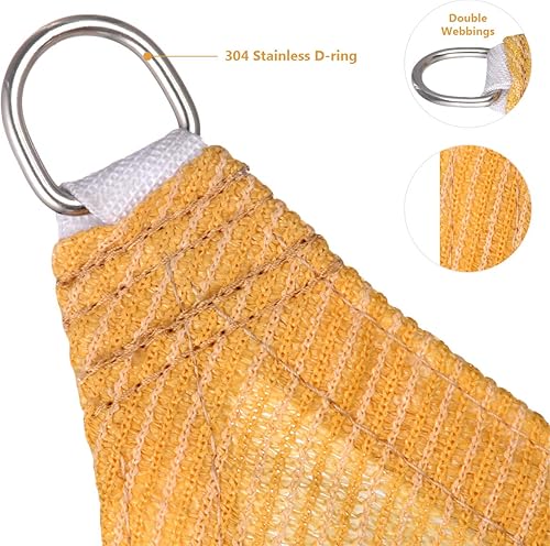 Miniatura 2 de Eden's Decor - Toldo rectangular de borde plano, con bloqueo de rayos UV, para patio, piscina y cubierta de pérgola., Trigo