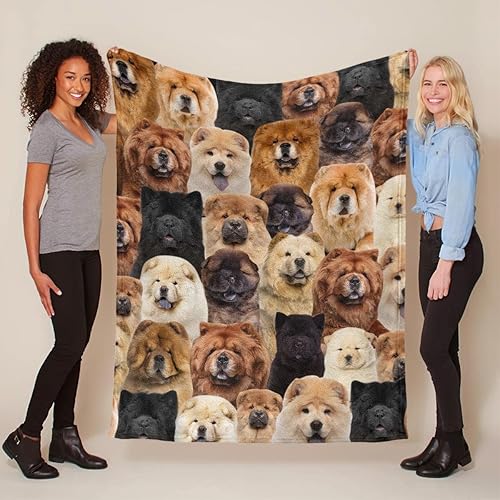 Miniatura 2 de NAZENTI Manta personalizada de Chow Chows, regalo para los amantes de Chow Chows You Will Have a Bunch of Dogs Manta de forro polar, manta de