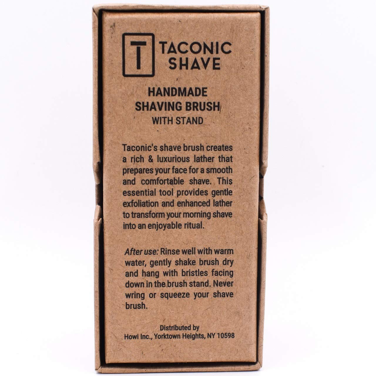 Taconic Shave S Extra Denso 100% de 3 Bandas Puro Lujo Tejón Brocha de afeitar Con Lujo de Madera de Haya y la Manija Cromo, Afeitado Soporte Incluido
