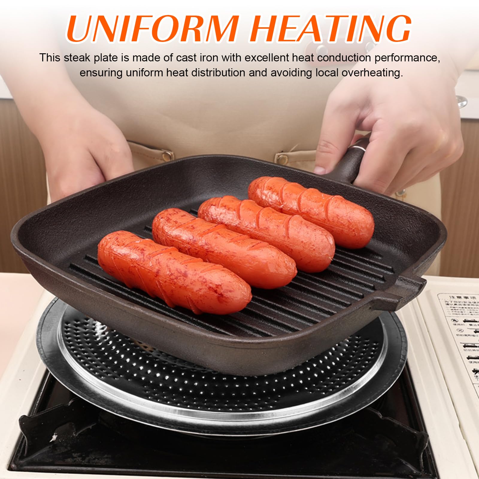 Poêle à Griller 24cm Pliable - Idéale Pour Les Amateurs De Grillades Et Les Aventuriers De La