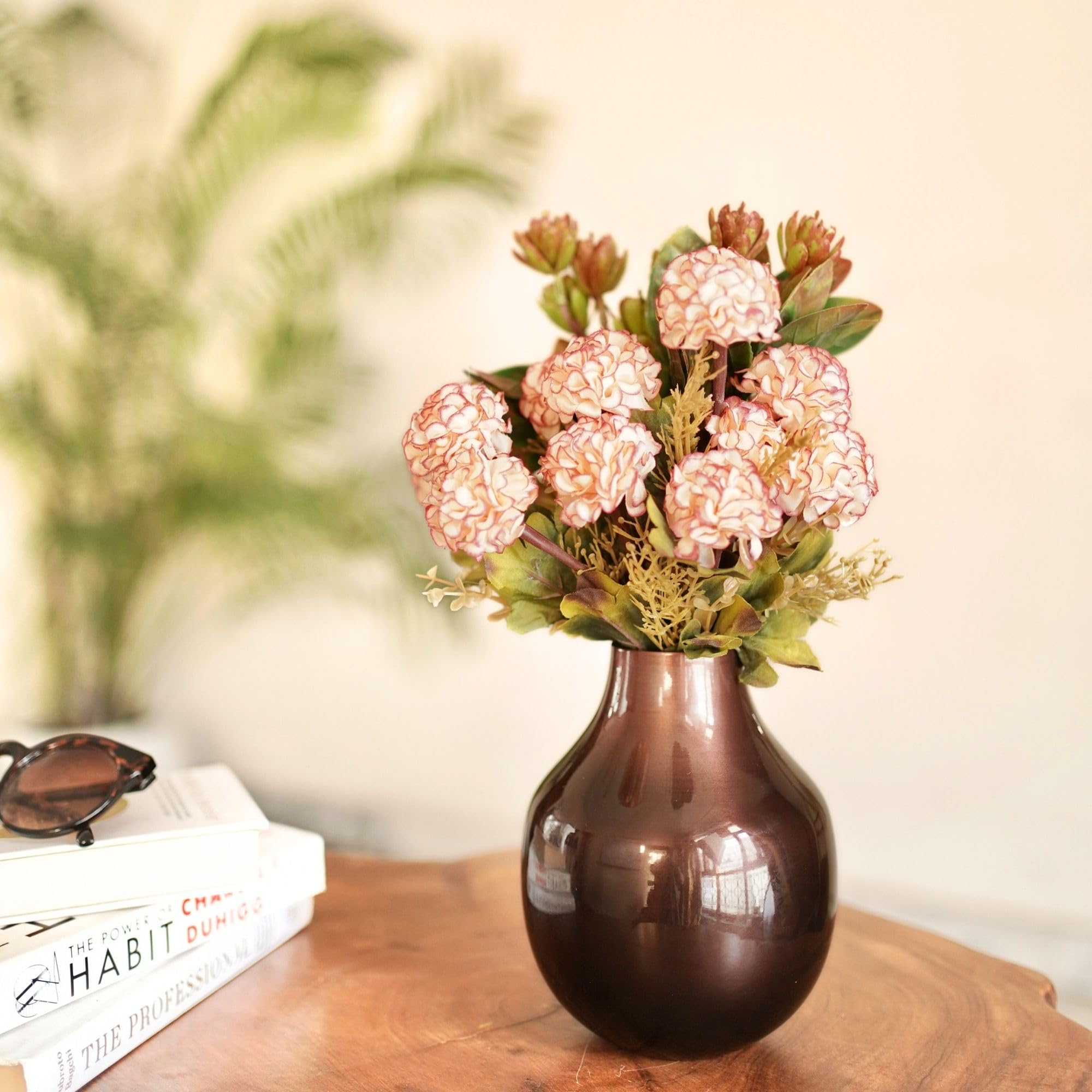 Behoma Metal Flower Vase for Home Decor Living Room Kitchen Office Wedding Round Shape Metal Table Decorative Flower Pot Copper Colour Small (Flower not Included) (B0BHT5JT2K) Amazon Price History, Amazon Price Tracker