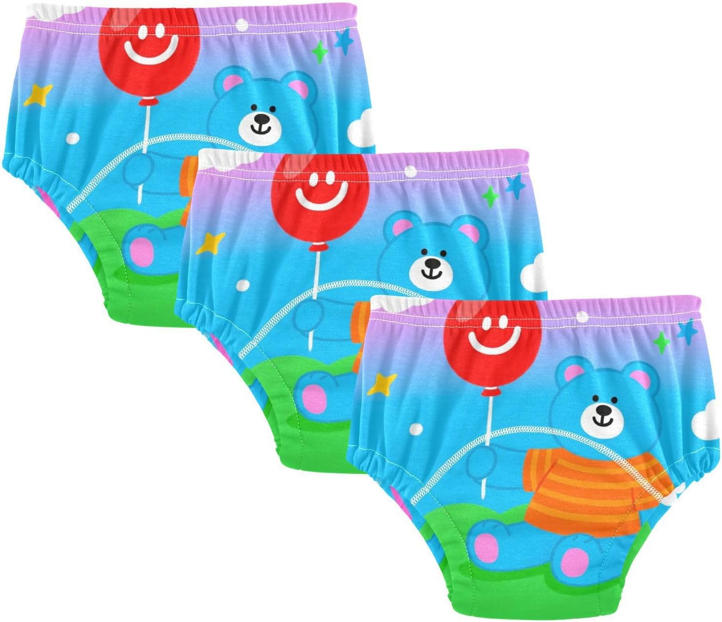 Baby Girls Potty Training Panties Absorb Water Nighttime Potty Training Pants Training Pants for Toddler Girls 5T Cartoon Cute Bear