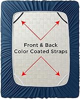 Vista 185 de Empyrean Charcoal Grey Extra Deep Pocket Fitted Sheet Full Size, Hotel Luxury Deep Pocket Full Size Fitted Sheet Only Easily Fits 18 to 24 Inch