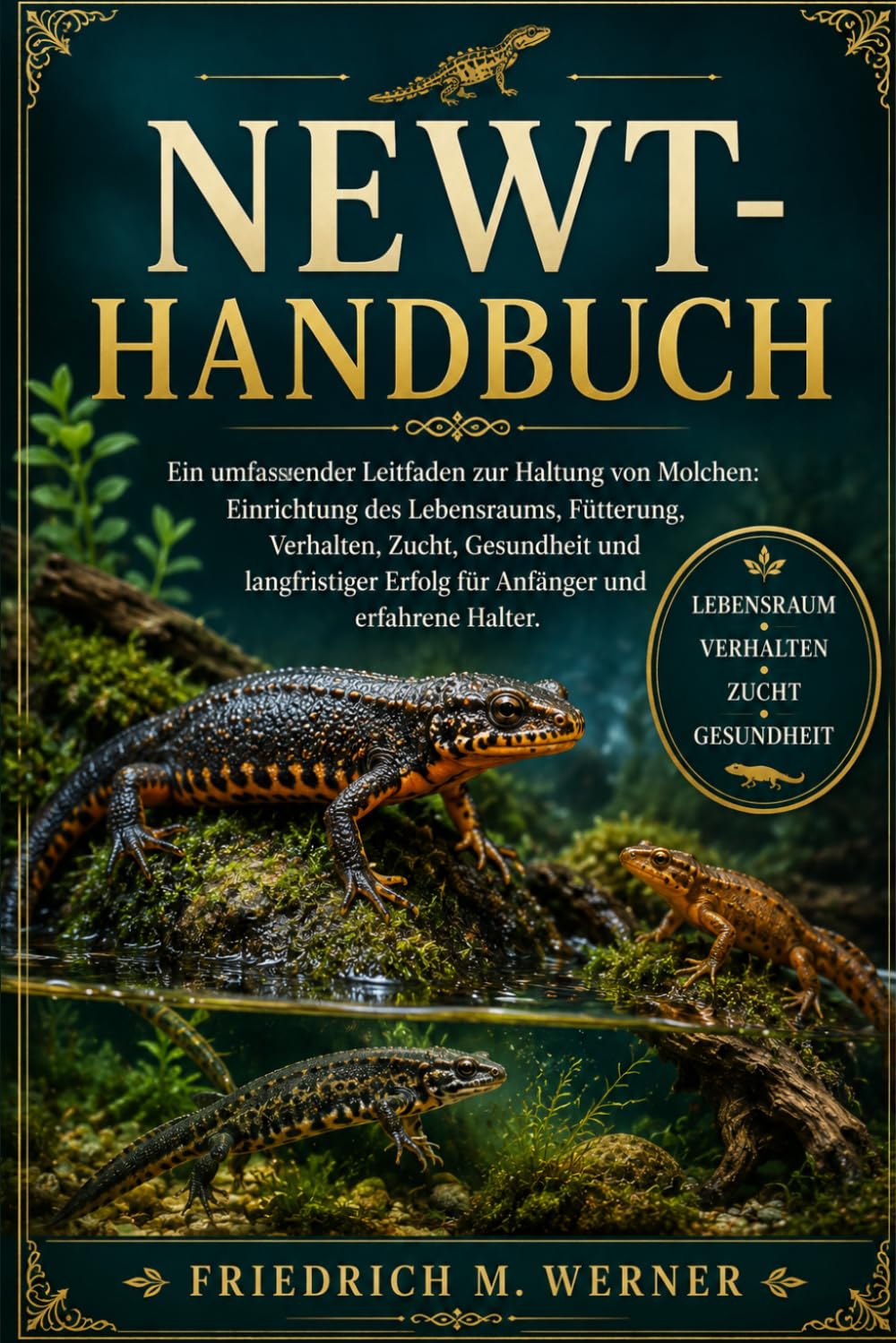NEWT-HANDBUCH: Ein umfassender Leitfaden zur Haltung von Molchen: Einrichtung des Lebensraums, Fütterung, Verhalten, Zucht, Gesundheit und langfristiger Erfolg für Anfänger und erfahrene Halter.