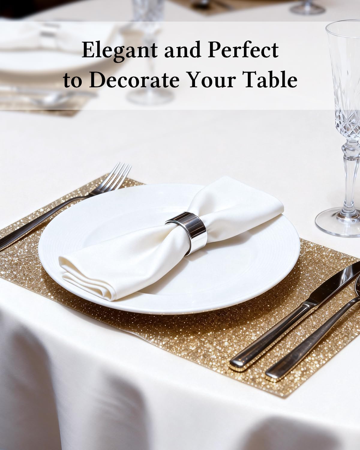 BESTVIP 6 Pack 120" White Round Fabric Tablecloths | Fits 48"-78" Tables | Polyester Washable Decorative Table Cloth Cover for Wedding, Reception, Banquet, Birthday, Parties, Buffets, Restaurant