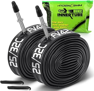 2 Pack 700x25C-32C FV42/AV48/FV60mm 700c Bike Tube, Butyl 700C Road Bike Tube with 2 Tire Levers, 700c Bicycle Inner Tube Compatible with 700 x 25C 700x26C 700x28C 700x32C Inner Tube