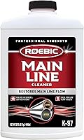 Roebic K-97 Main Line Cleaner: Bacterial Enzymes Eliminate Sewer & Septic Buildup, Prevent Clogs, 32oz Safe Formula