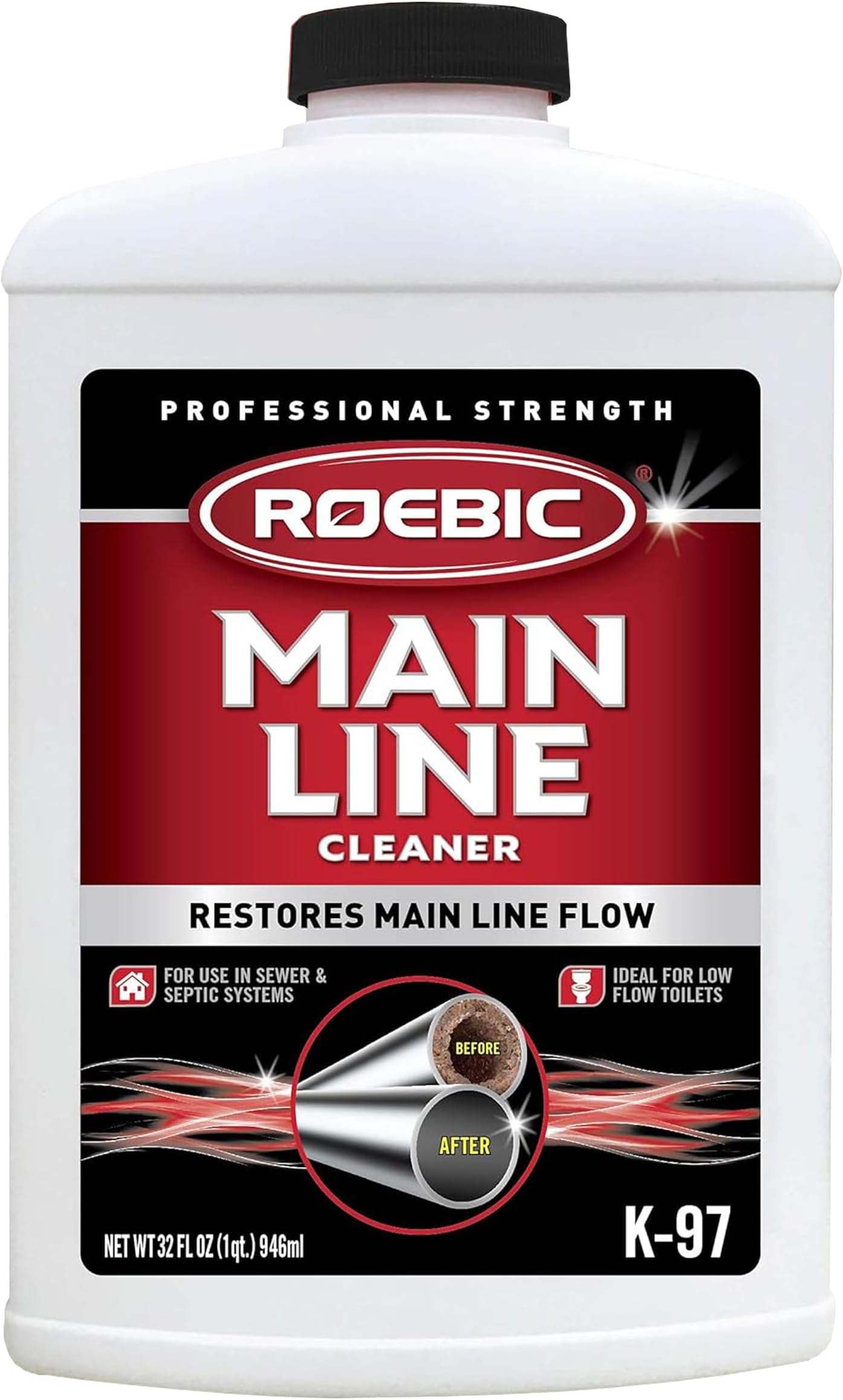 Roebic Laboratories, Inc. K-97 Main Line Cleaner, 32-Ounce