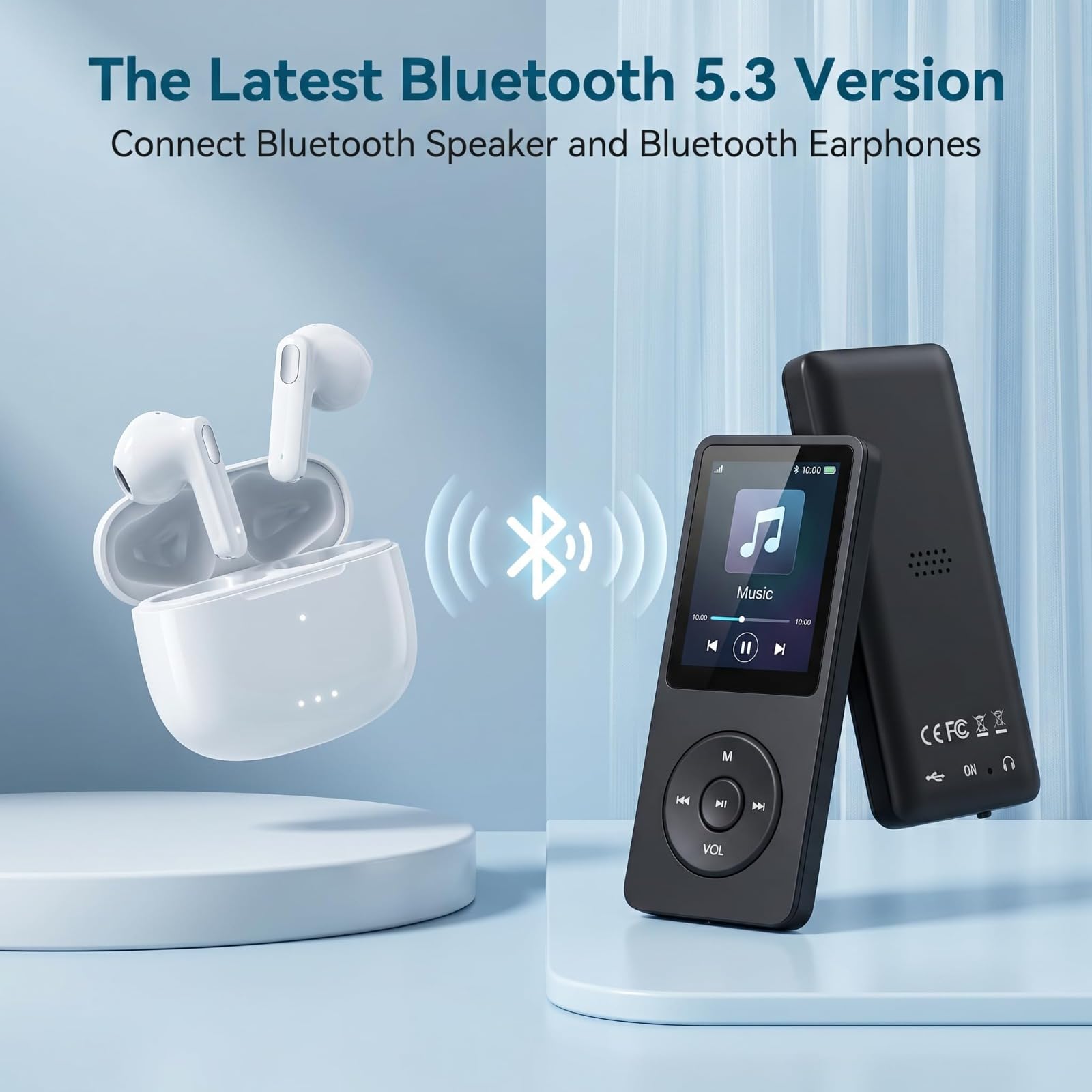 128GB MP3 Player - Bluetooth, Voice Recorder & FM Radio -2