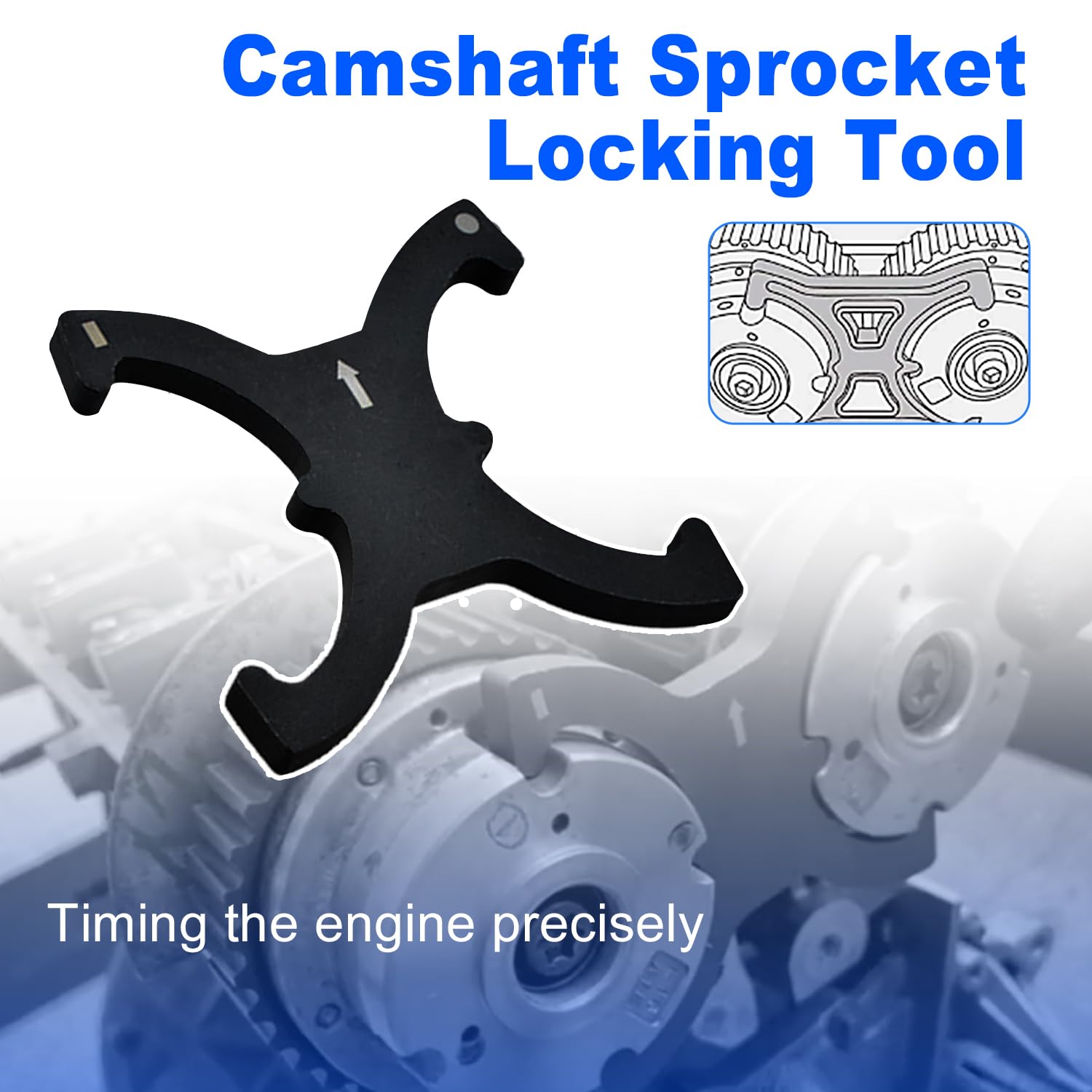 Kit di strumenti di allineamento della cinghia di distribuzione dell'albero a camme motore compatibile con Ford Focus Fiesta Mazda 1.5 1.6 VCT Ecoboost Volvo