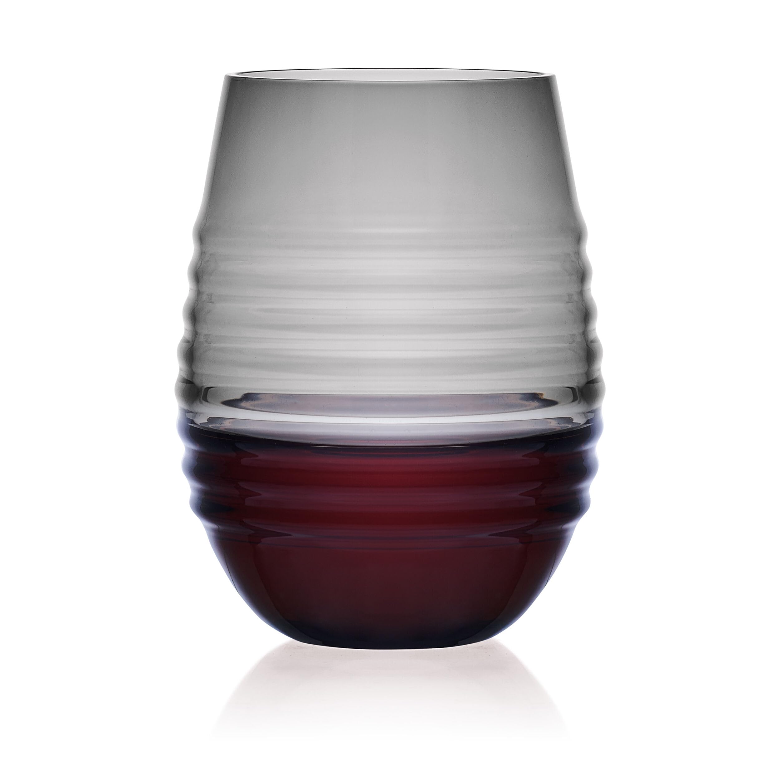 MIKASA Ciara Smoke - Juego de 4 vasos de vino sin tallo, 18 onzas