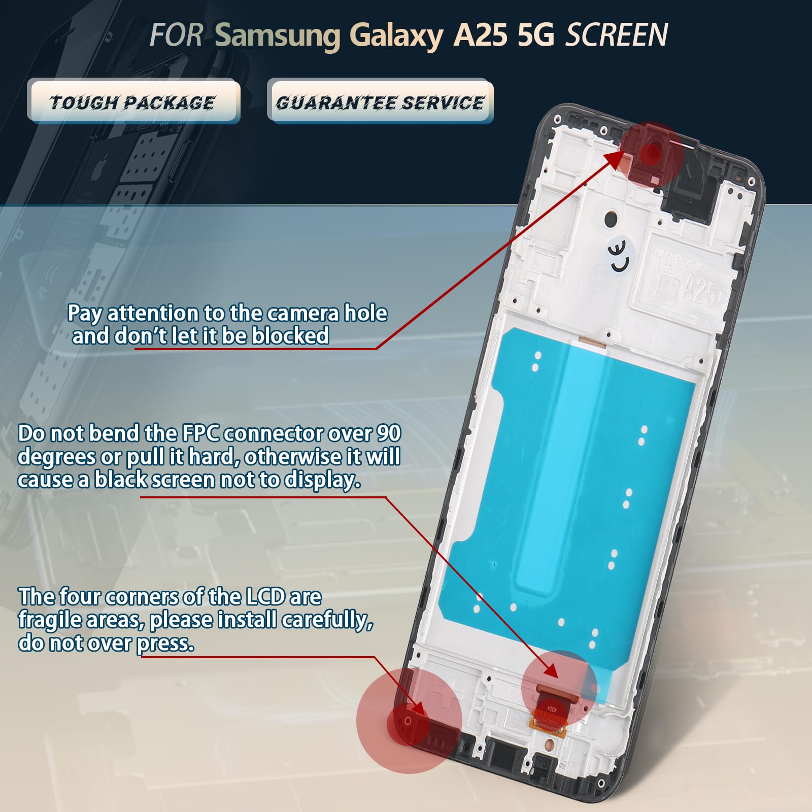 Amazon.com: YWLRONG for Samsung Galaxy A25 5G Screen Replacement