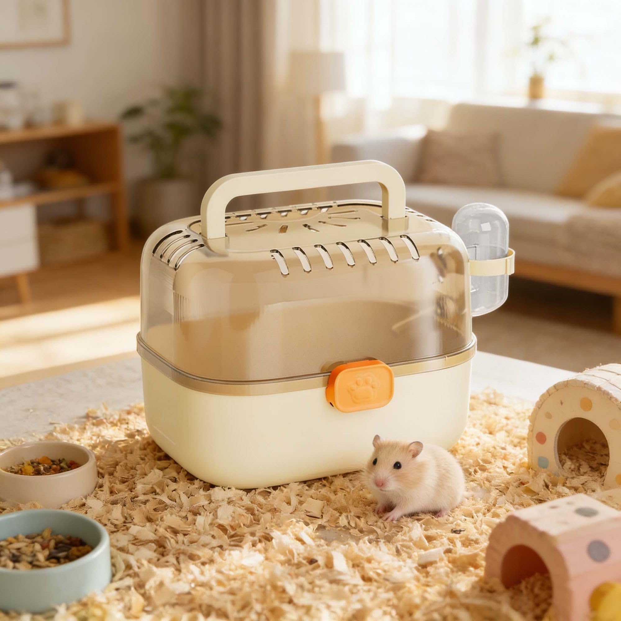 Amazon.co.jp: IYOIYA ハムスター キャリーケース 給水機付き